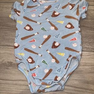 ANGELDEAR | Baseball-Themed Blue Kids One Piece